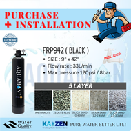 FREE INSTALLATION SERVICE Aquaman FRP942 (Black) Outdoor Water filter Sand Filter