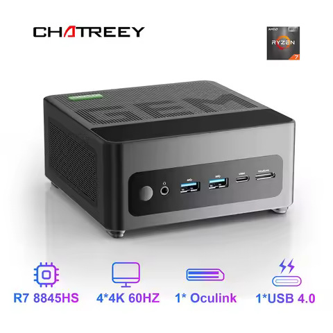 Chatreey GEM Mini PC R7 8845HS 7840HS 780M R9 6900HX 680M Gaming Desktop Computer with WiFi 6/Blueto
