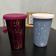 Preloved Starbucks Tumbler Set 2Pcs Starbucks Stainless Steel Tumbler Preloved Tumbler Valentine Edi