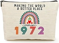 45th 46th 47th 48th 49th 51th 52th 53th 54th Birthday Gifts for Her Women Makeup Bag, 1979 1978 1977