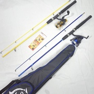 2 Full Set Alat Pancing Joran Sambung 120-150 Cm Tas Shimano Reel 5Bb