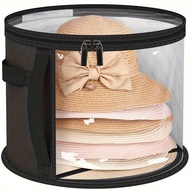 Hat Storage Bucket Beach Hat Storage Bag Stackable Round Hat Brim Hat Storage Bag