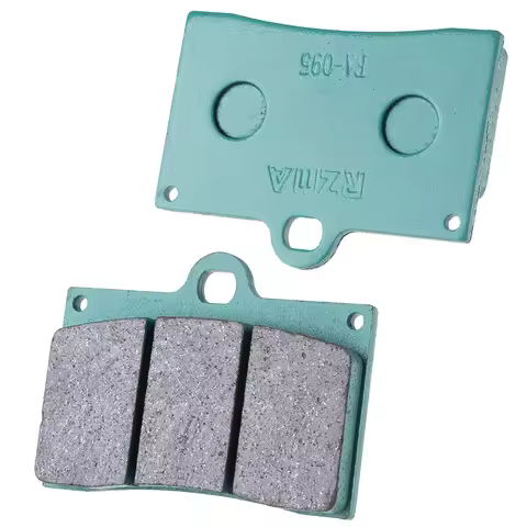 RZMA FA095 Ceramic Brake Pads - Silent, Ice Green for Radial Opposed 4-Piston Calipers (Street)