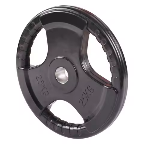 Custom Logo Fitness Gym Rubber Weight Lifting Disc Plate Dumbbells Barbells Grip Plates 20kg 5kg 10k