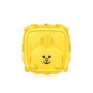 CHOW TAI FOOK Line Friends Collection 999 Pure Gold Charm - Brown Cony Sally Choco in a Cube R22074