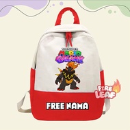 FURY BOWSER JR THE SUPER MARIO GALAXY SCHOOL BACKPACK FREE NAME