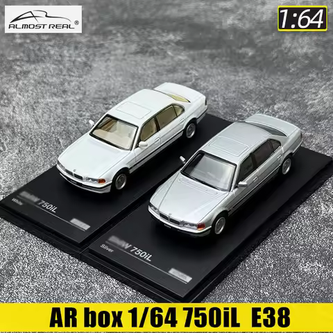 AR box diecast model 1/64 scale new 750iL (E38) Black static ornament Holiday gift collection