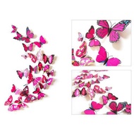 Stiker Dinding 3D Motif Kupu - Kupu / Wall Sticker 12pcs Butterfly PVC / Dekorasi 12 in 1