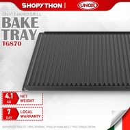 UNOX FAKIRO.GRILL TG870 (530x325mm) 12mm Non-Stick Aluminium Ribbed Plate Sourdough Pizza Bread Convection Oven Cooking