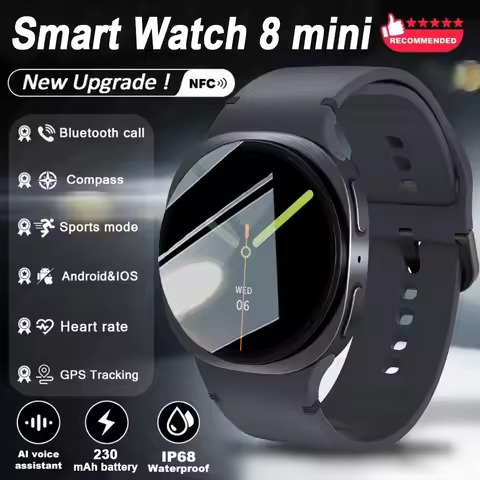 Fashion Bluetooth Call Smart Watch 8 mini NFC GPS Outdoor Sports Men Watch Compass Voice Assistant H
