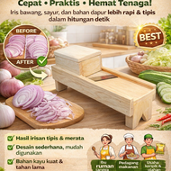 Pengiris Bawang Merah Tupperware Keripik Singkong Kentang Dari Kayu Jati Alat Serbaguna Cabe Pisang