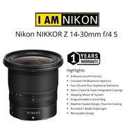 NIKON NIKKOR Z 14-30MM F/4 S LENS (1 YEARS WARRANTY) SUPER WIDE ANGLE ZOOM LENS Z MOUNT LENS 14-30MM