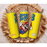 Nintendo Super Mario Bros 3 Tumbler Bottle Stainless Steel Design