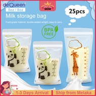deQueen Breastmilk Storage Bag Breast Milk Susu Simpan Milk Freezer Bags BPA Free 5oz/8oz 储奶袋