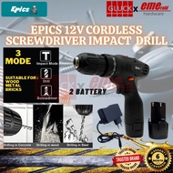 EPIC DRILL MACHINE BATTERY  IMPACT - 12V CORDLESS DRILL SET