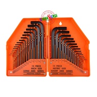30Pcs Hex for Allen Key Wrench Set 0.028"- 3/8" Inch & 0.7mm-10mm Chromium-vanadium Steel Spanner Lo
