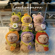 GANTUNGAN Crochem Perfect - Mini Capybara Keychain | Capybara Knitted Hanger | Crochet Keychain Capy