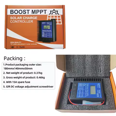 Mppt Solar Boost Charge Controller 380W 12-50VDC PV Input Charge to 48V60V72V Lead acid Gel Ternary 