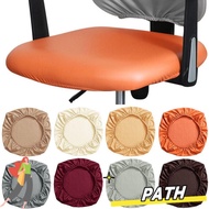 PATH Computer Chair Covers, Office Elasticity Chair Seat Covers, Waterproof PU Leather Chair Slipcov