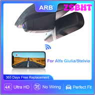 ZSBHT Dash Cam for Alfa Romeo Giulia Stelvio, ARB Car DVR 4K, Wifi Car Dash Camera, Night Vision Dvr