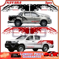 CPO 2Pcs Navara Car Rear Trunk Side Sticker Truck Decal Vinyl Flame Sticker