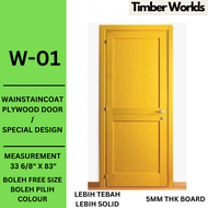 [Timber World] Barn Door / Wainscoting Plywood Door / Swing Door / Sliding Door / Pintu Papan (Free Size Custom)