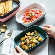 RL DEPARTMENT STORE - 北歐烘焙烤盤焗飯盤餸盤陶瓷雙耳盤烤盤烤箱微波爐長方烤盤家用