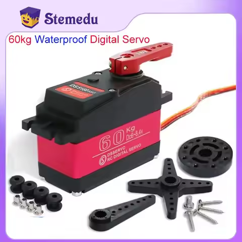 DS5160 Digital Servo 60kg 180/270 Degree and High Speed Metal Gear 7.4V Baja Waterproof with 18T Ser