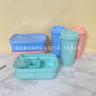 1 Set Lunch Box Binguo 400 + Tumbler Clio Bucks 5015 Food Lunch Box Drinking Bottle Bpafree Food Sto
