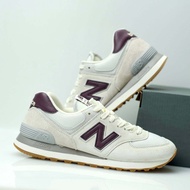 Sepatu New Balance 574 Moonbeam Burgundy/Shoes NB Pria Maron