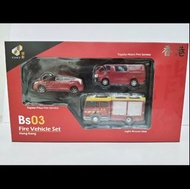 包速遞 全新 tiny Bs03 消防車套裝 微影