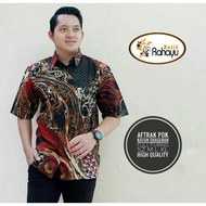 KEMEJA Men's batik AFTRAK Short batik Shirt Men's batik full batik solo premium Short Sleeve