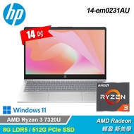 【HP 惠普】Laptop 14-em0231AU 14吋 R3 輕薄筆電｜極地白