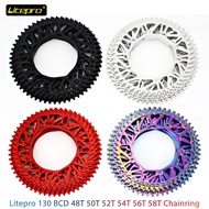 Chainring Single Disc Chainwheel 130BCD 48T 50T 52T 54T 56T 58T Folding Bike Chain Wheel BMX Chain Link Bike Parts