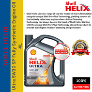 550052874 (Untuk Pasaran Malaysia) Shell Helix Ultra 5W30 SP Fully Synthetic Engine Oil (4L)
