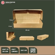 [50 PCS] Kraft Laminated Cake Box 20x7.5x4 | BCKRTRBKL00064