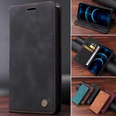 Suction Cup Soft Leather Flip Case For Samsung Galaxy S20 Ultra Lite S20FE S20 S10 S9 S8 Plus Note 9
