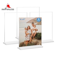 Acrylic Picture Frame 4x6 Inches, 4 Pack Plastic Picture Frames Holder Standing,Double Sided Picture