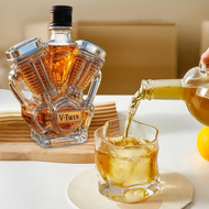 ✲ALSEEP✲ Whiskey Bottle Motorcycle Engine Wine Bottle V-twin Engine Whiskey Bottle Handmade Motorcyc