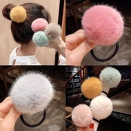 Korean Elastic Hair Tie Soft Fur pompom Hair Tie (1pcs) WEO BC43