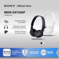 Earphone Sony MDR-ZX110AP Headset Mass Model Overbands With Microphone - Black SONY Headphone Origin