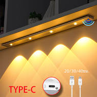 ไฟกลางคืน LED เซ็นเซอร์ตรวจจับการเคลื่อนไหวไร้สายแบบบางพิเศษไฟถังแช่ไวน์ LED แบบ USB สำหรับตู้ครัวตู้เสื้อผ้าในห้องนอนไฟภายในอาคาร