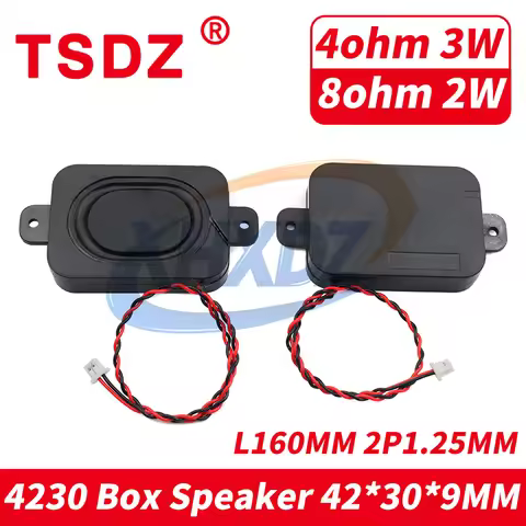 1Pcs 4230 2P1.25 Audio Portable Speakers 42*30*9MM 4Ohm 3W DIY Mini Computer TV Box Cavity Speaker 8