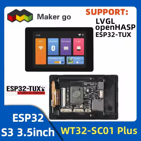WT32-SC01 PLUS ESP32 Development Board With 3.5In 320X480 Capacitive Multi-Touch LCD Screen Built-In
