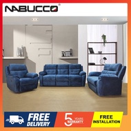 Nabucco 9563(A) 1R+23 Recliner Sofa Set [Can Choose Water Resistance Fabric or Casa Leather][Delivery in West Malaysia Only]