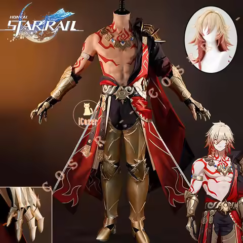 iCoser Mydei Cosplay Costume Wig Honkai Star Rail Mydeimos Uniform Earrings Tattoo Stickers Hallowee