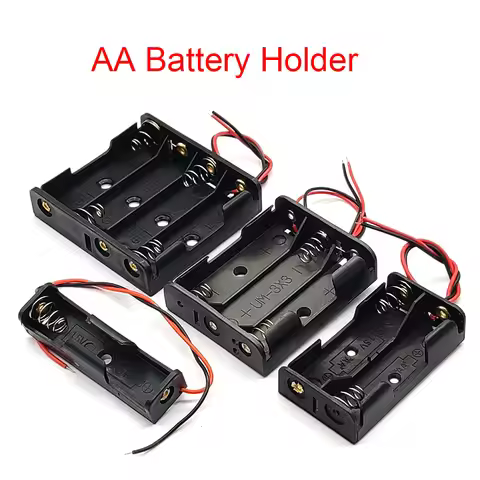 1/2/3/4 Slot AA Battery Case AA Battery Box AA Battery Holder 14500 AA DIY Leads With 1 2 3 4 Slots 