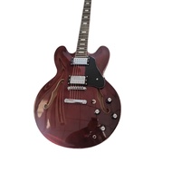 Classic Brown Grote ES335 Semi Hollow Body Electric Guitar Humbucker Pickups Chrome Hardware