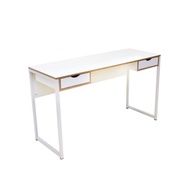 VHIVE Alex 1.3m Office Desk (130cm White Home Office Study Table)