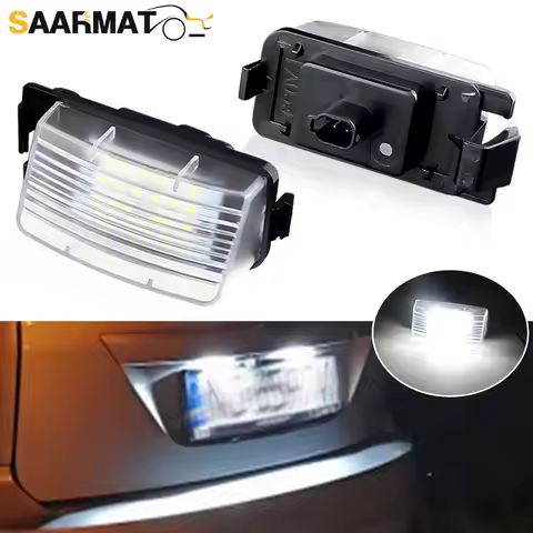 2pcs LED License Number Plate Lights Lamp for Nissan Versa 4D 5D Livina GTR R35 Cube Z12 370Z Z34 Le